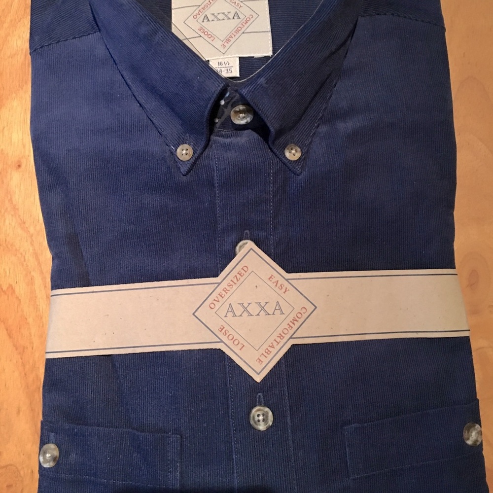 AXXA MENS Corduroy button down shirt
